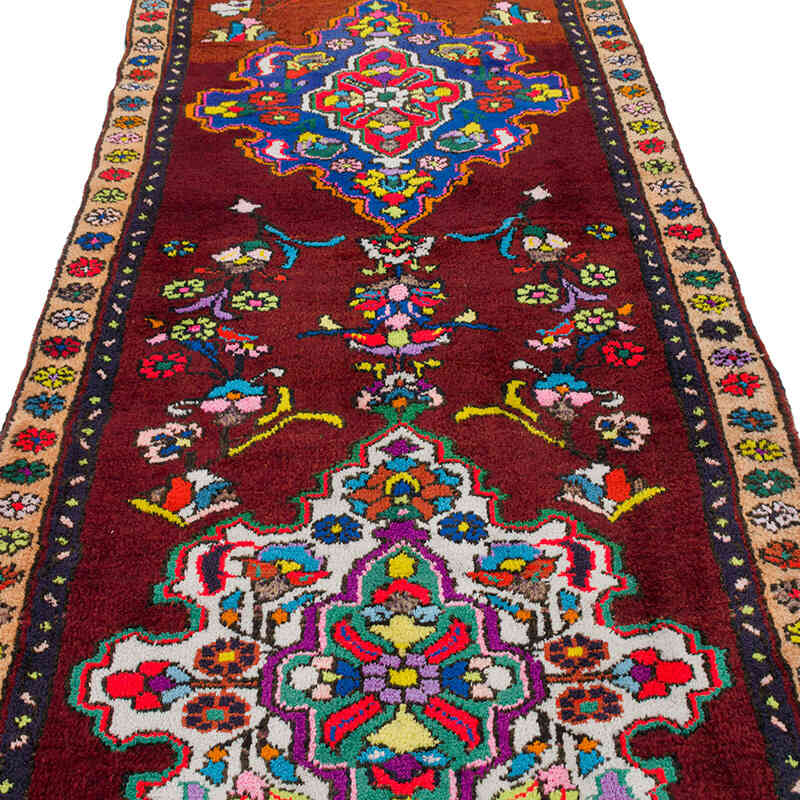 Vintage Tribal Runner Rug - 3' 6" x 12'  (42" x 144") - K0075901