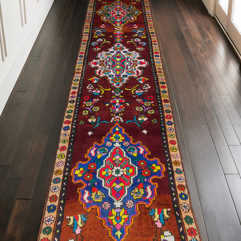 Vintage Tribal Runner Rug - 3' 6" x 12'  (42" x 144") - K0075901