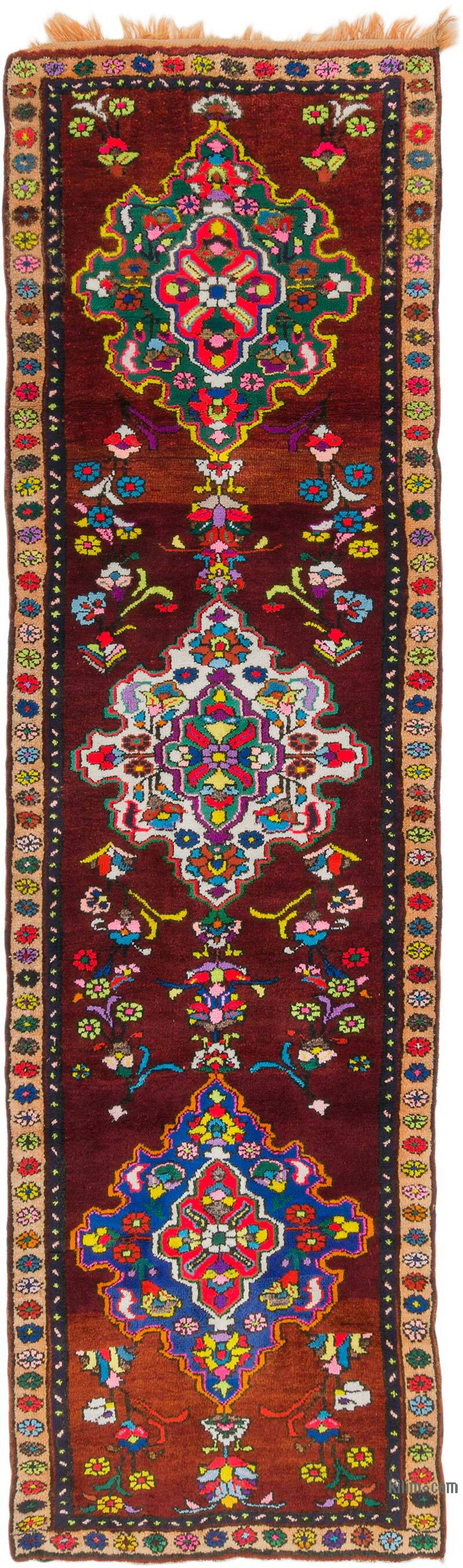 Vintage Tribal Runner Rug - 3' 6" x 12'  (42" x 144") - K0075901
