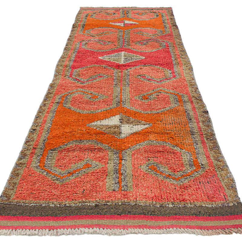 Vintage Tribal Runner Rug - 3' 3" x 9' 6" (39" x 114") - K0075902