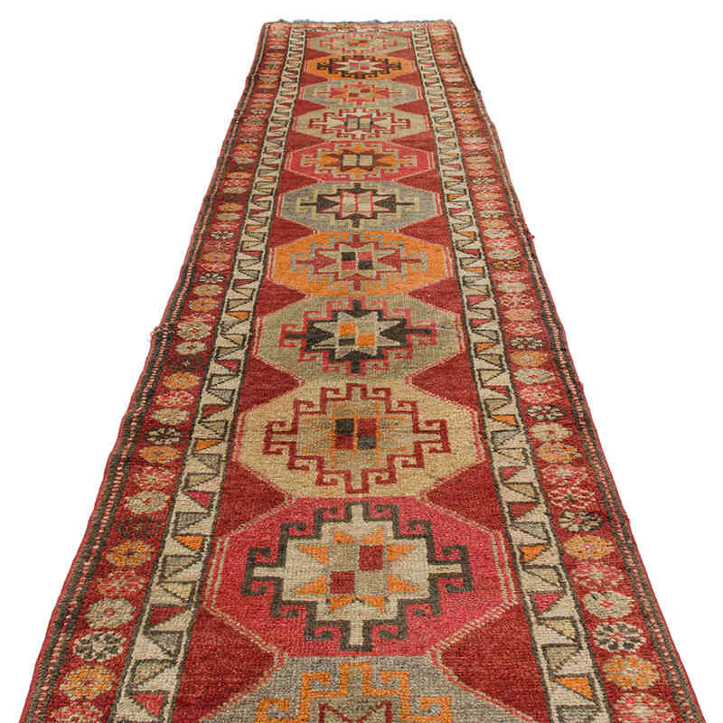Vintage Tribal Runner Rug - 2' 10" x 13' 9" (34" x 165") - K0075903