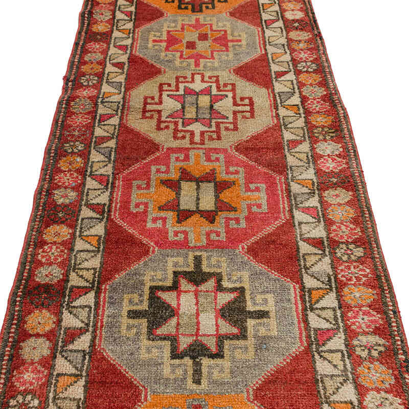 Vintage Tribal Runner Rug - 2' 10" x 13' 9" (34" x 165") - K0075903