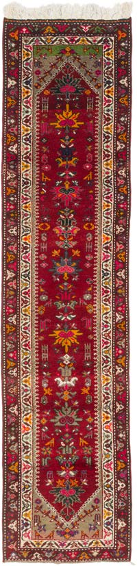 Vintage Tribal Runner Rug - 2' 10" x 11' 11" (34" x 143")