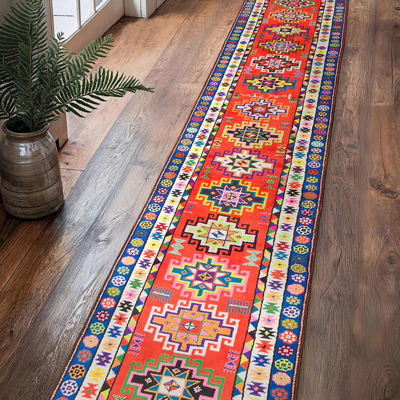 Vintage Tribal Runner Rug - 2' 9" x 13' 11" (33" x 167") - K0075905