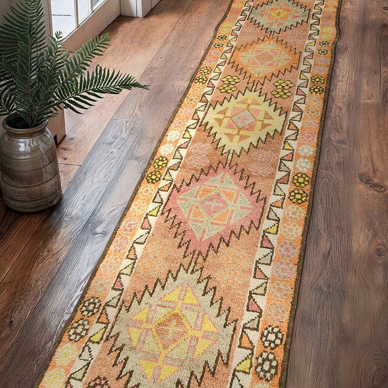 Alfombra Vintage de pasillo - 83 cm x 401 cm - K0075907