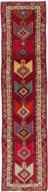 Vintage Anadolu Yolluk - 91 cm x 368 cm