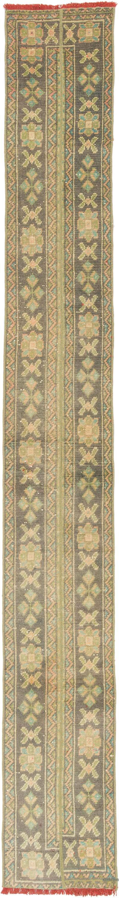 Vintage Turkish Hand-Knotted Runner - 1' 6" x 11' 5" (18" x 137")