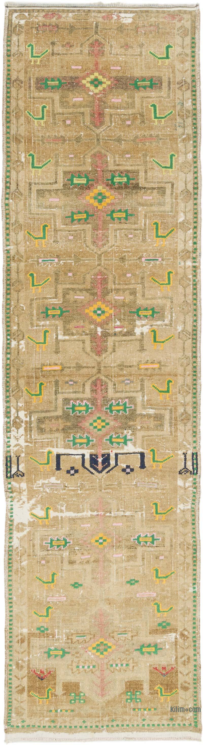Vintage Tribal Runner Rug - 3' 1" x 11' 7" (37" x 139") - K0075926