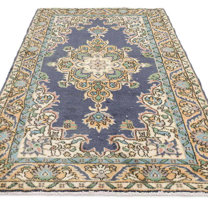 Vintage Turkish Hand-Knotted Rug - 3' 10" x 6' 11" (46" x 83") - K0075934