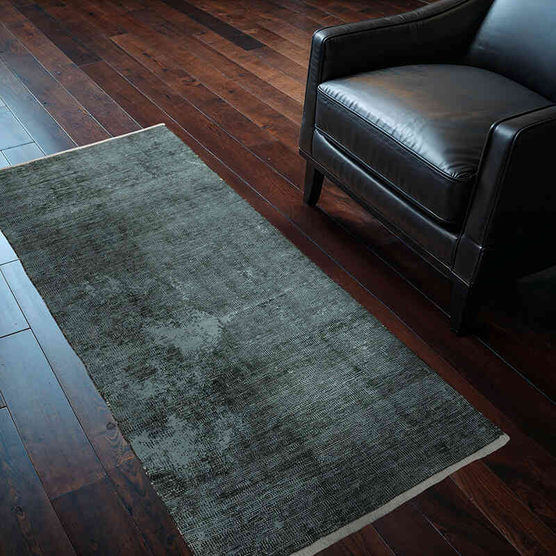 Over-dyed Vintage Hand-Knotted Turkish Rug - 2' 11" x 5' 7" (35" x 67") - K0075936