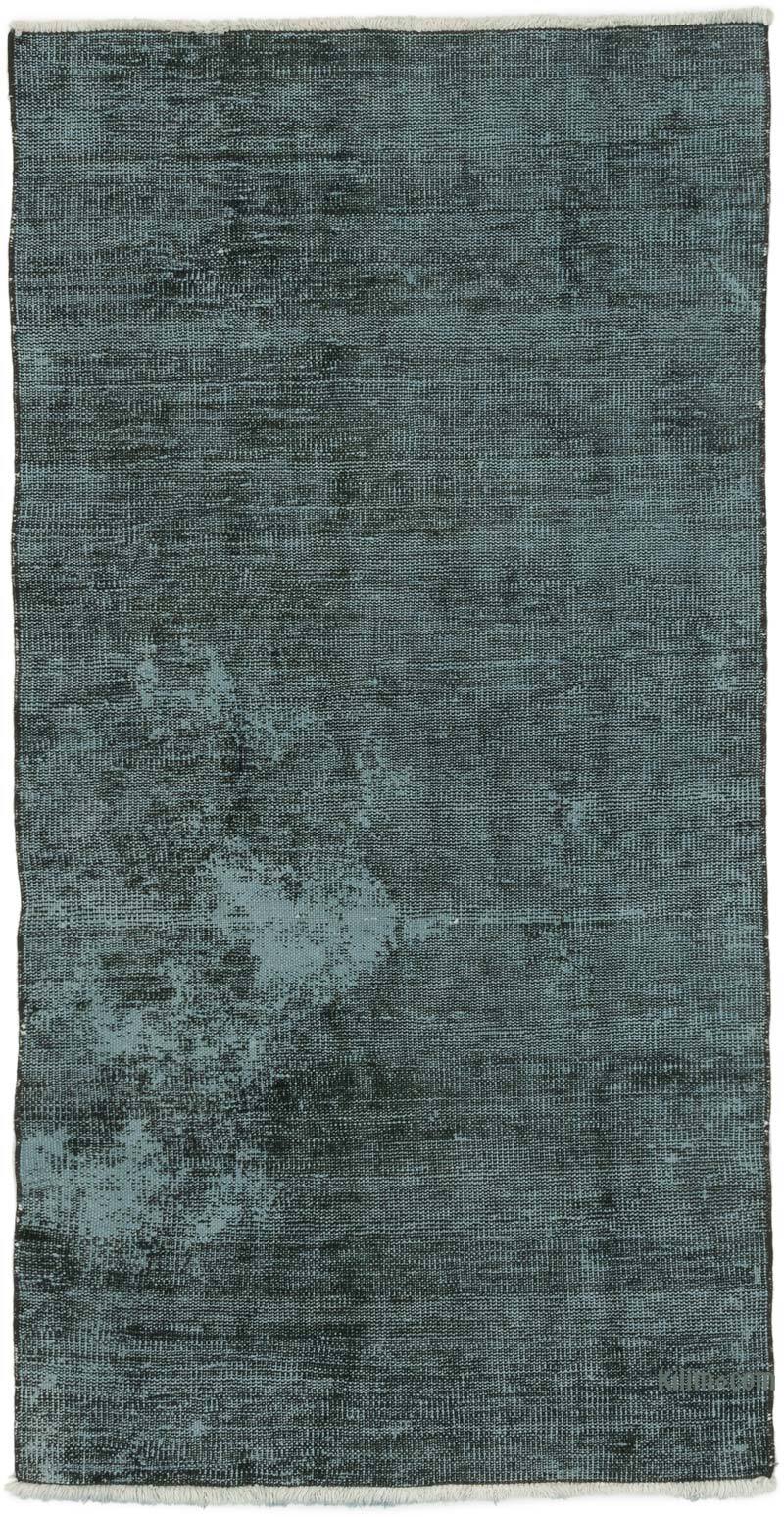 Over-dyed Vintage Hand-Knotted Turkish Rug - 2' 11" x 5' 7" (35" x 67") - K0075936