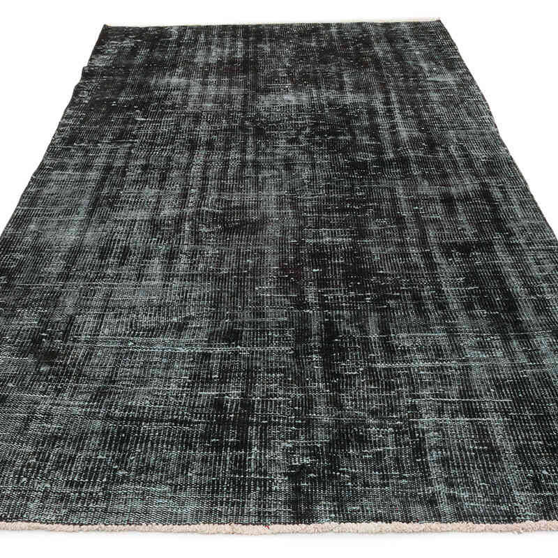 Over-dyed Vintage Hand-Knotted Turkish Rug - 4' 5" x 7' 8" (53" x 92") - K0075938
