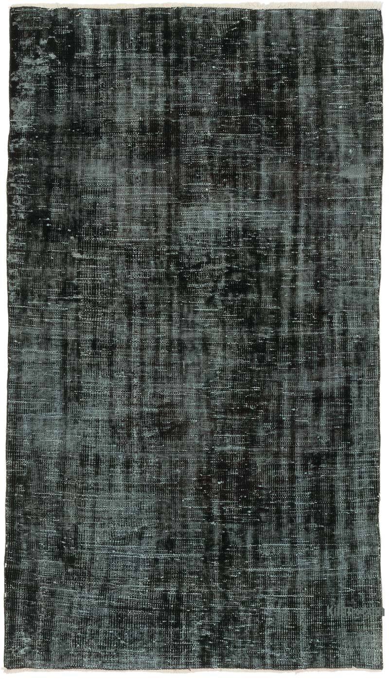 Over-dyed Vintage Hand-Knotted Turkish Rug - 4' 5" x 7' 8" (53" x 92") - K0075938