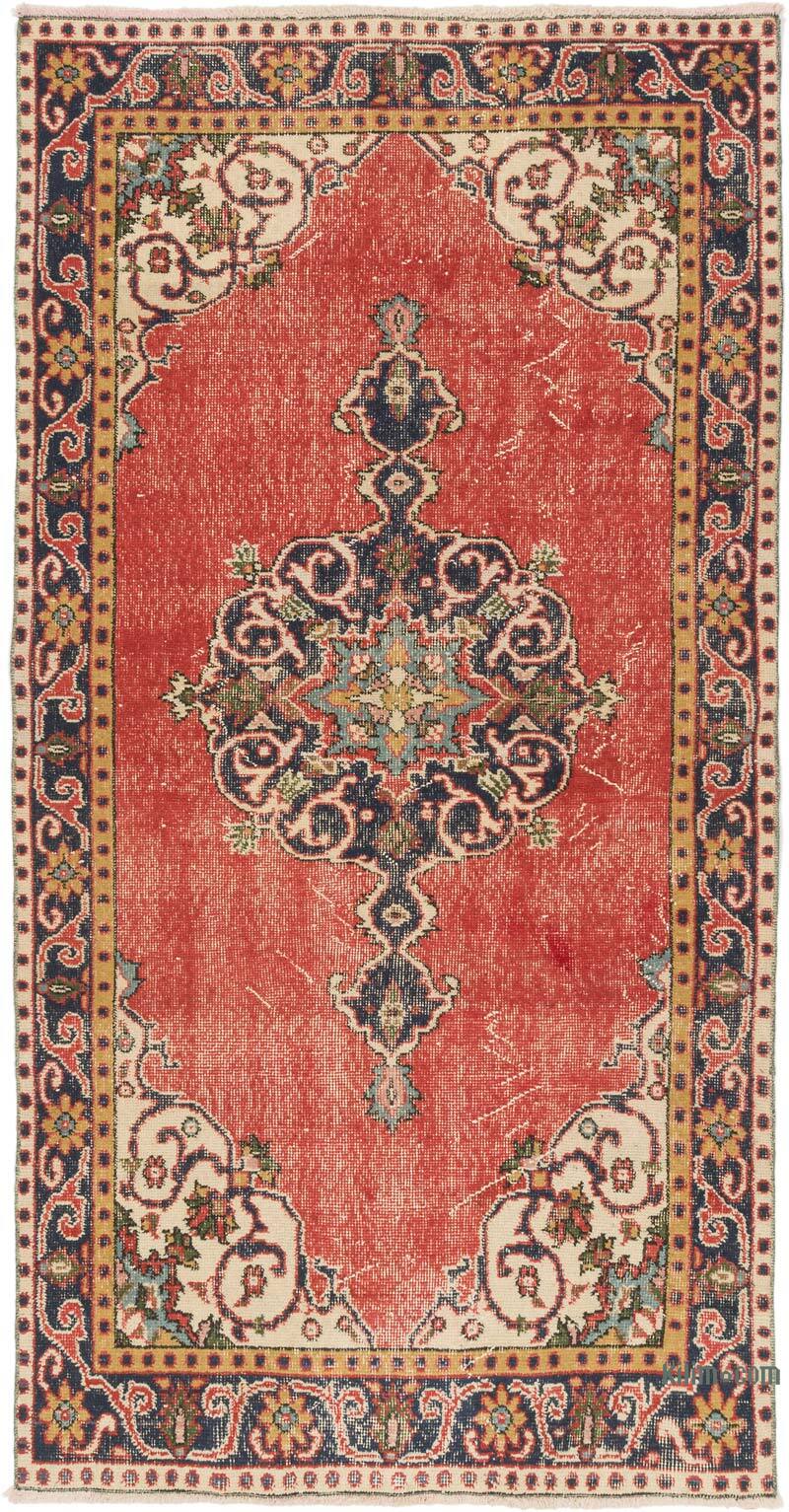 Vintage Turkish Hand-Knotted Rug - 3' 9" x 7' 4" (45" x 88") - K0075940