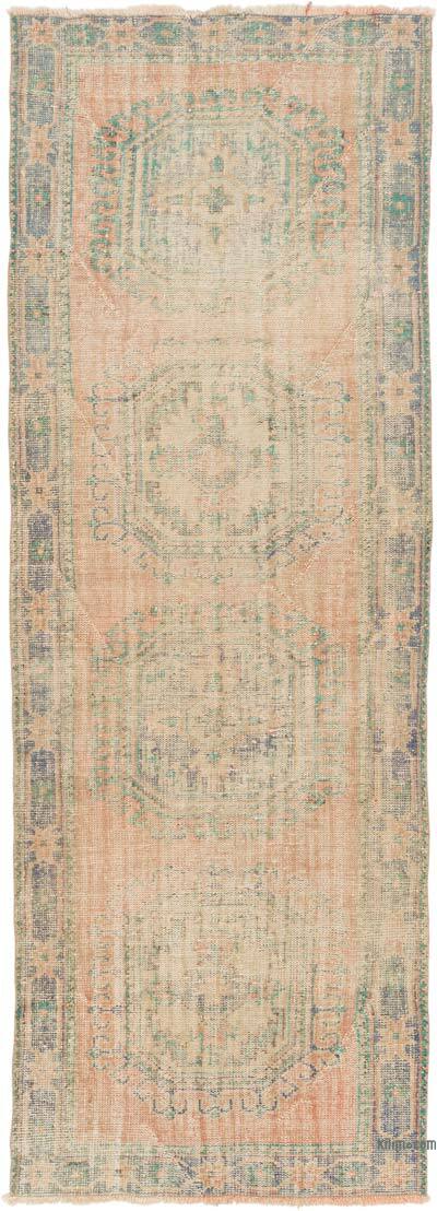 Vintage Turkish Hand-Knotted Runner - 4' 1" x 11' 1" (49" x 133")
