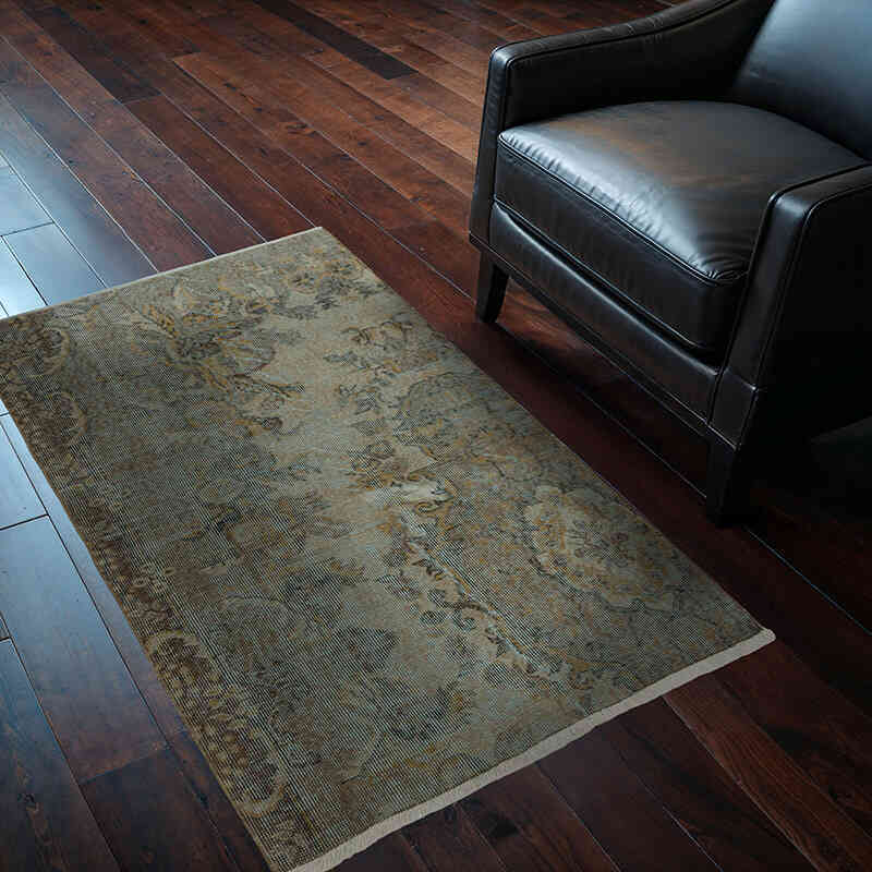 Alfombra Turca Vintage Sobre-teñida - 91 cm x 142 cm - K0075943