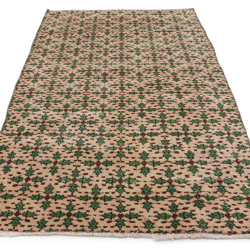Alfombra Vintage Turca Anudada a Mano - 106 cm x 202 cm - K0075944