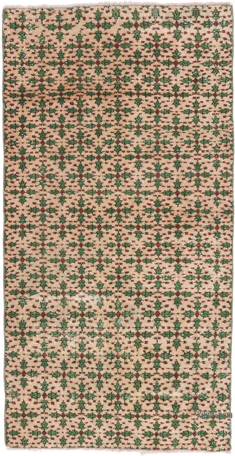 Alfombra Vintage Turca Anudada a Mano - 106 cm x 202 cm - K0075944
