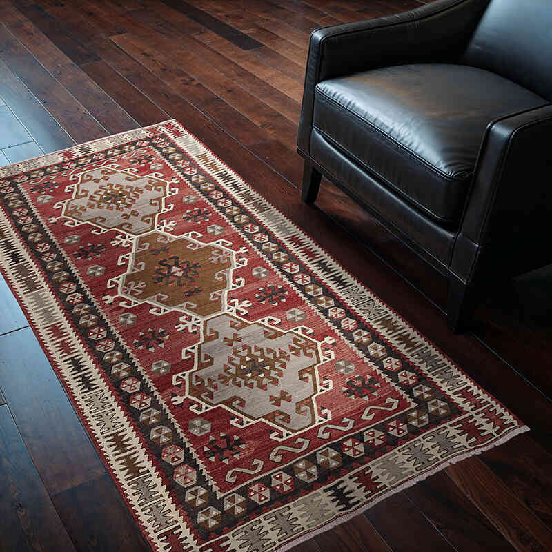 Vintage Adana Kilim - 103 cm x 170 cm - K0076122