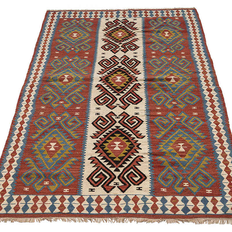 Vintage Van Kilim Rug - 3' 3" x 6'  (39" x 72") - K0076125