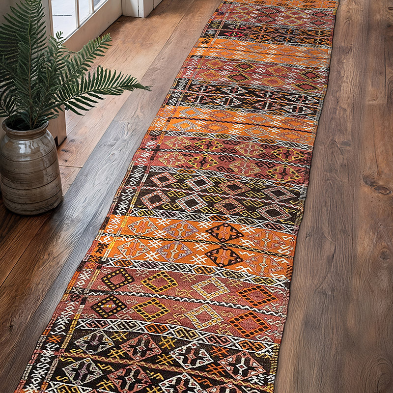 Vintage Malatya Kilim Yolluk - 65 cm x 337 cm - K0076128