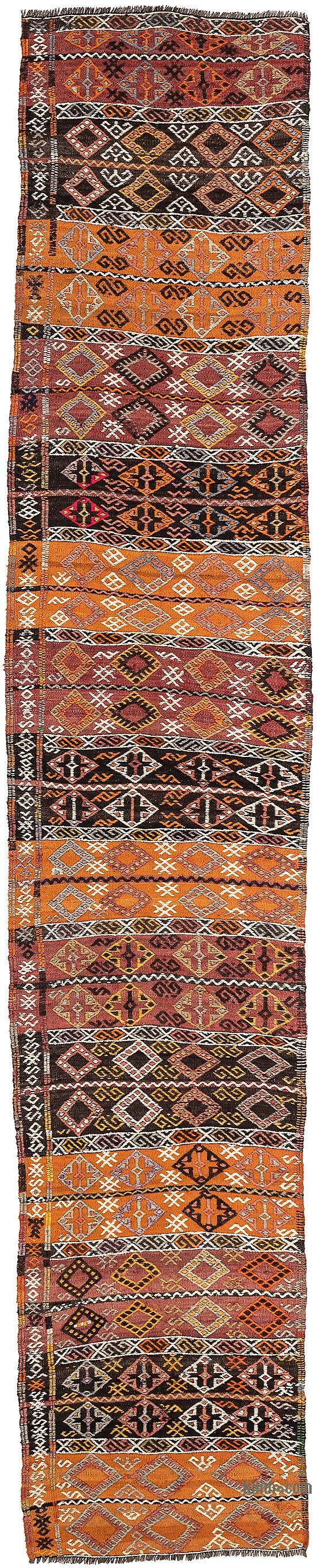 Vintage Malatya Kilim Yolluk - 65 cm x 337 cm - K0076128