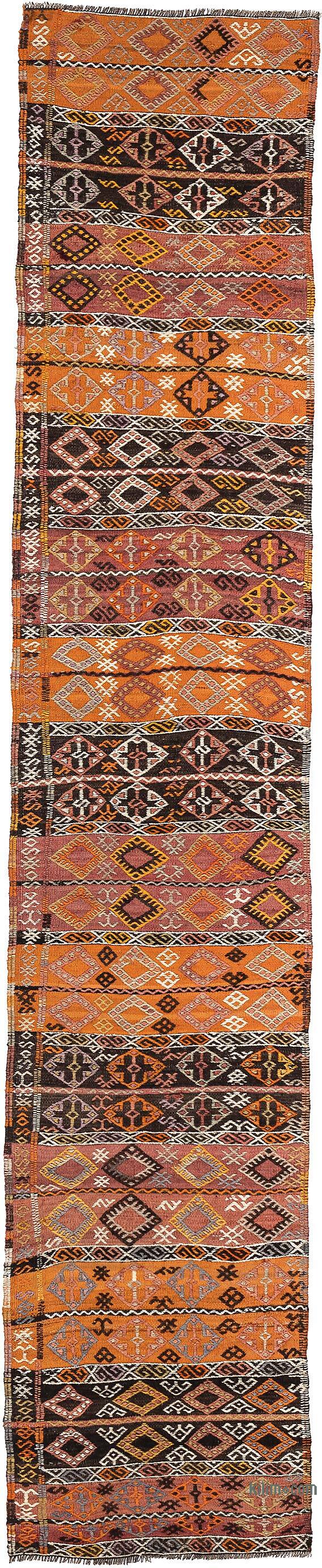 Vintage Malatya Kilim Yolluk - 65 cm x 335 cm - K0076158