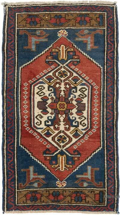 Alfombra Vintage Turca Anudada a Mano - 57 cm x 100 cm