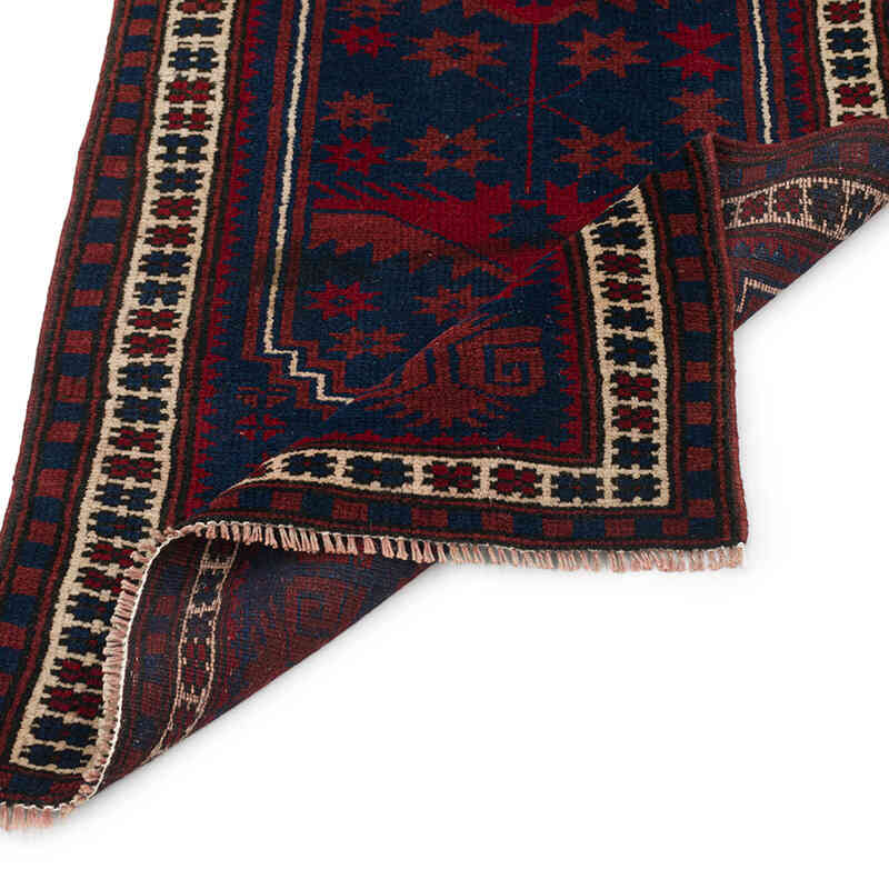 El Dokuma Vintage Halı - 57 cm x 104 cm - K0076162