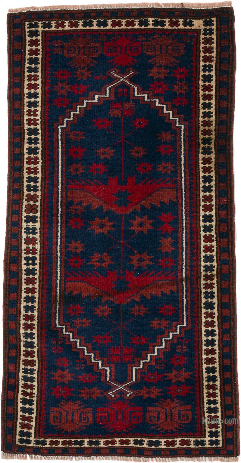 El Dokuma Vintage Halı - 57 cm x 104 cm - K0076162