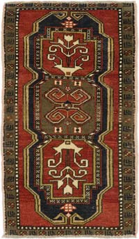 El Dokuma Vintage Halı - 58 cm x 96 cm