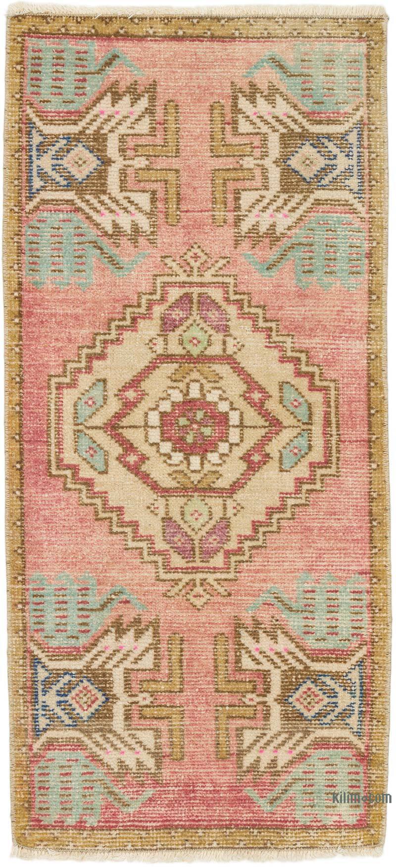 El Dokuma Vintage Halı - 45 cm x 97 cm - K0076169