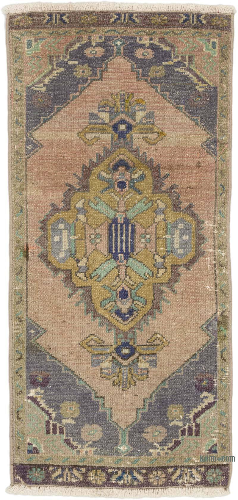 Vintage Turkish Hand-Knotted Rug - 1' 8" x 3' 6" (20" x 42") - K0076170