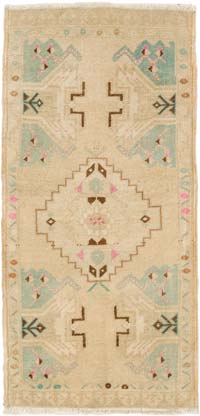 El Dokuma Vintage Halı - 52 cm x 106 cm