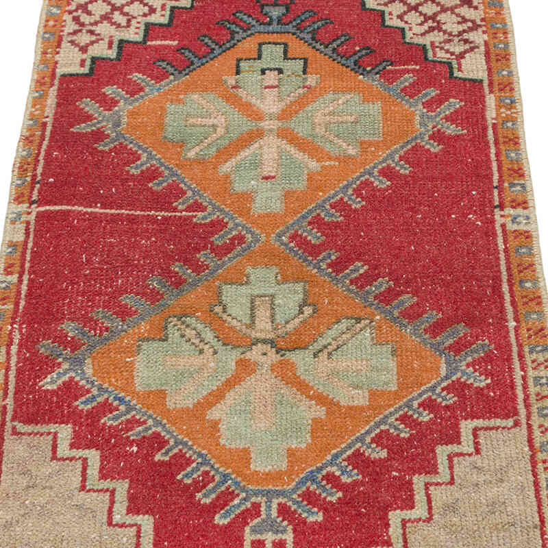 Vintage Turkish Hand-Knotted Rug - 1' 7" x 3'  (19" x 36") - K0076174