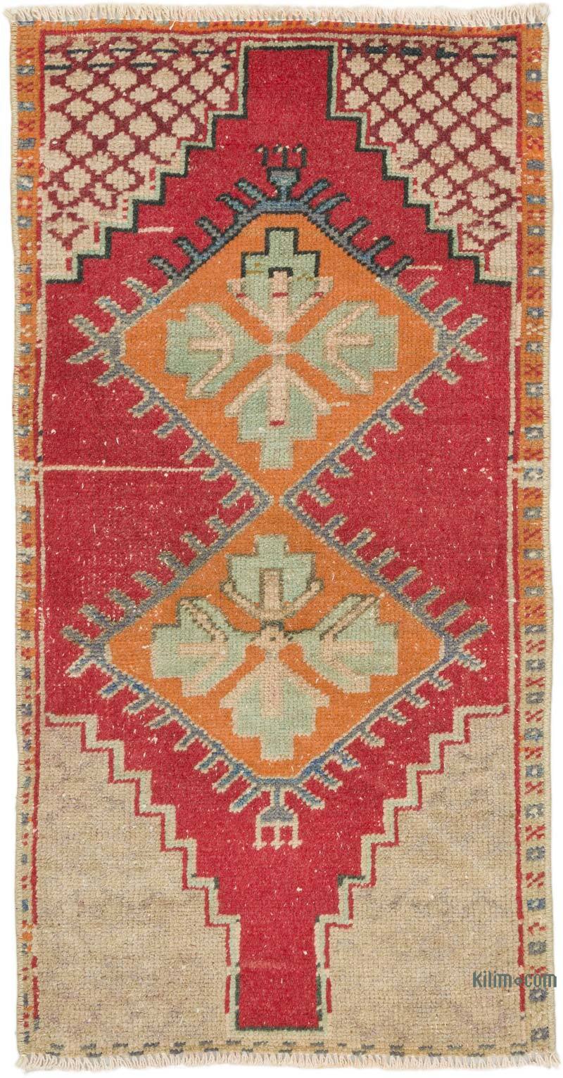 Vintage Turkish Hand-Knotted Rug - 1' 7" x 3'  (19" x 36") - K0076174