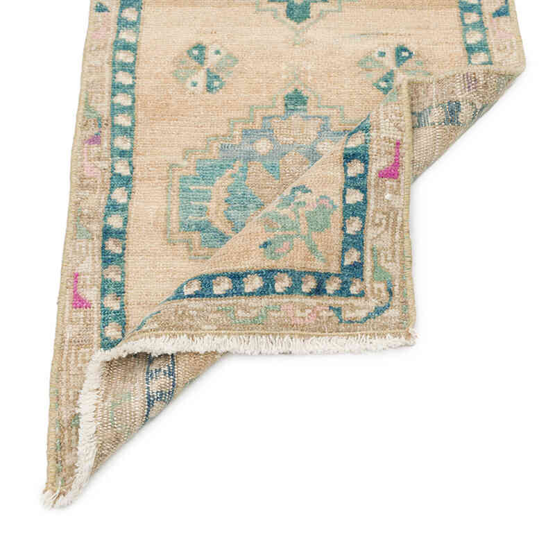 El Dokuma Vintage Halı - 50 cm x 96 cm - K0076177