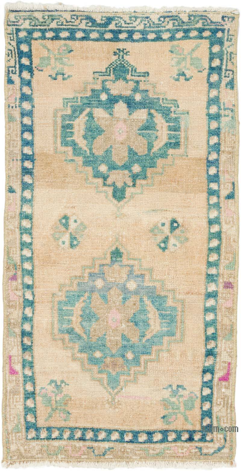 El Dokuma Vintage Halı - 50 cm x 96 cm - K0076177