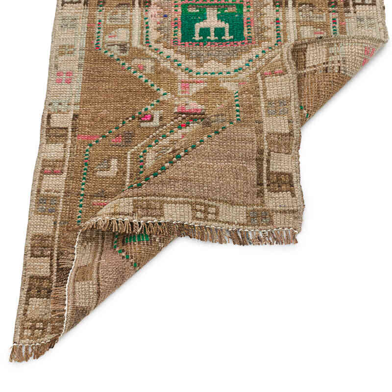 Alfombra Vintage Turca Anudada a Mano - 54 cm x 77 cm - K0076178