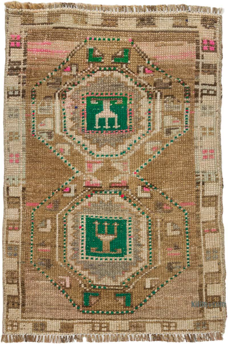Alfombra Vintage Turca Anudada a Mano - 54 cm x 77 cm - K0076178