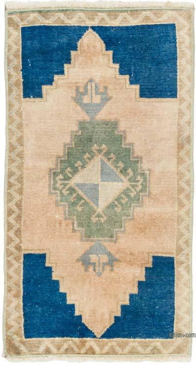 Vintage Turkish Hand-Knotted Rug - 1' 4" x 2' 6" (16" x 30")