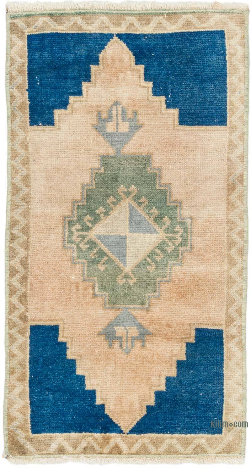 Vintage Turkish Hand-Knotted Rug - 1' 4" x 2' 6" (16" x 30") - K0076179