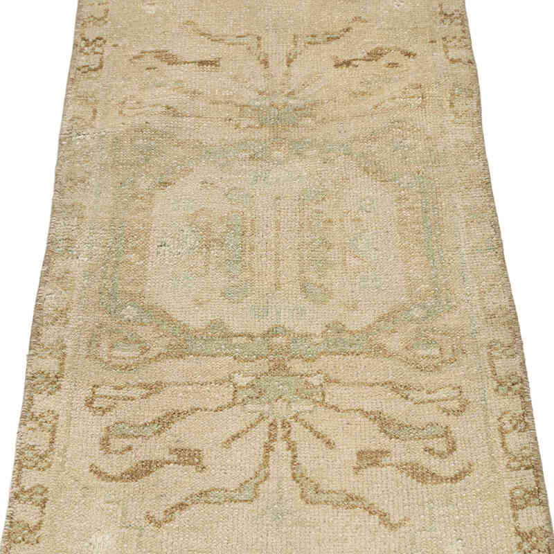 Alfombra Vintage Turca Anudada a Mano - 43 cm x 88 cm - K0076181