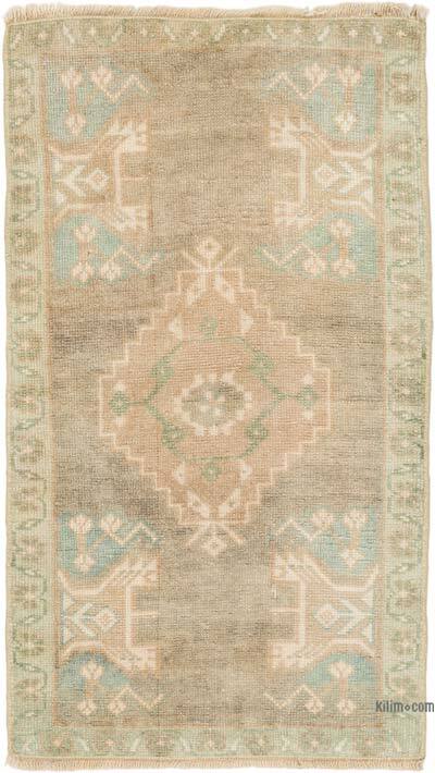 Vintage Turkish Hand-Knotted Rug - 1' 8" x 3'  (20" x 36")