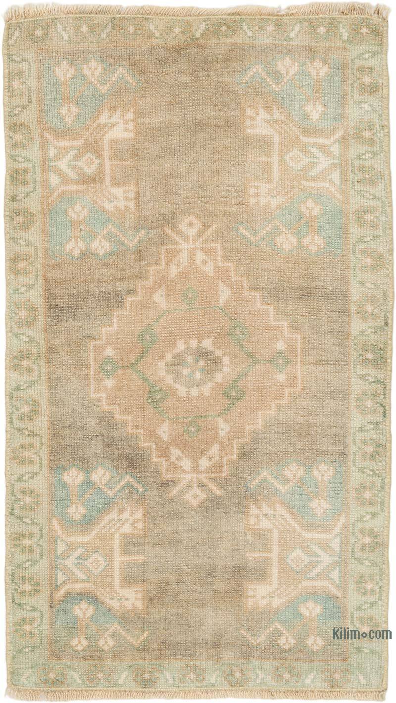 Alfombra Vintage Turca Anudada a Mano - 51 cm x 92 cm - K0076183