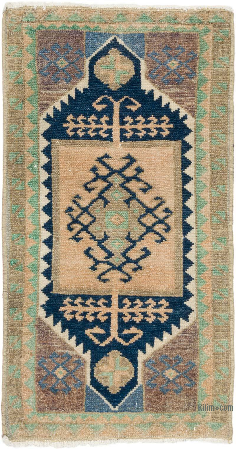 Alfombra Vintage Turca Anudada a Mano - 43 cm x 82 cm - K0076187