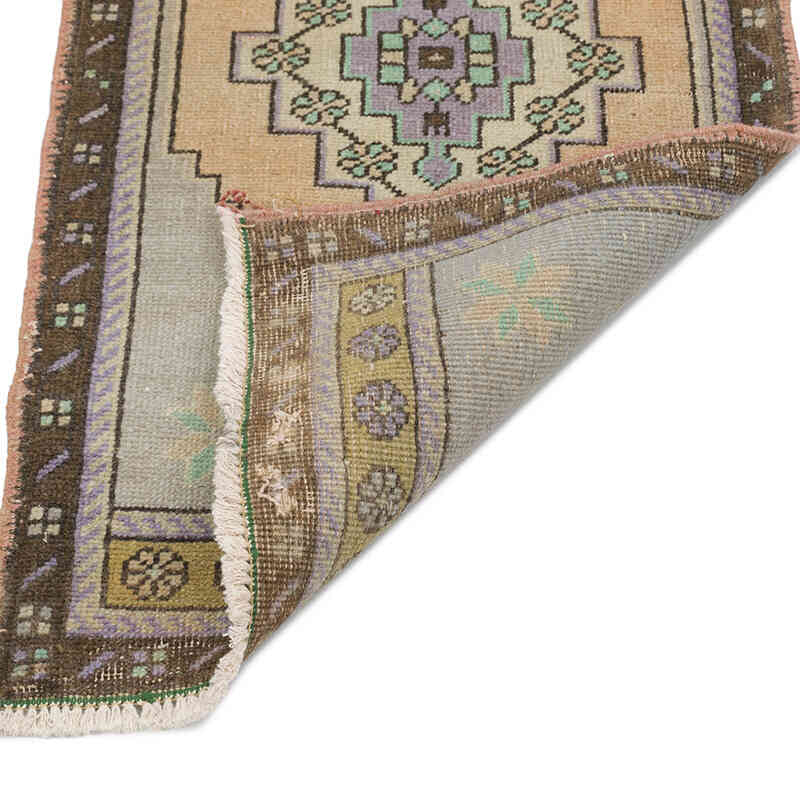 Alfombra Vintage Turca Anudada a Mano - 46 cm x 88 cm - K0076189