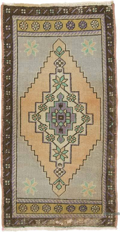 Vintage Turkish Hand-Knotted Rug - 1' 6" x 2' 11" (18" x 35")