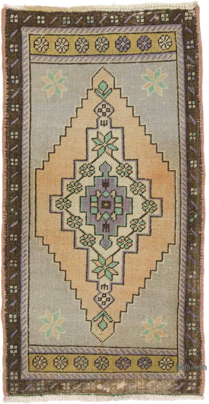 Alfombra Vintage Turca Anudada a Mano - 46 cm x 88 cm - K0076189
