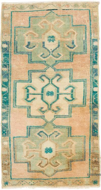 Alfombra Vintage Turca Anudada a Mano - 49 cm x 90 cm